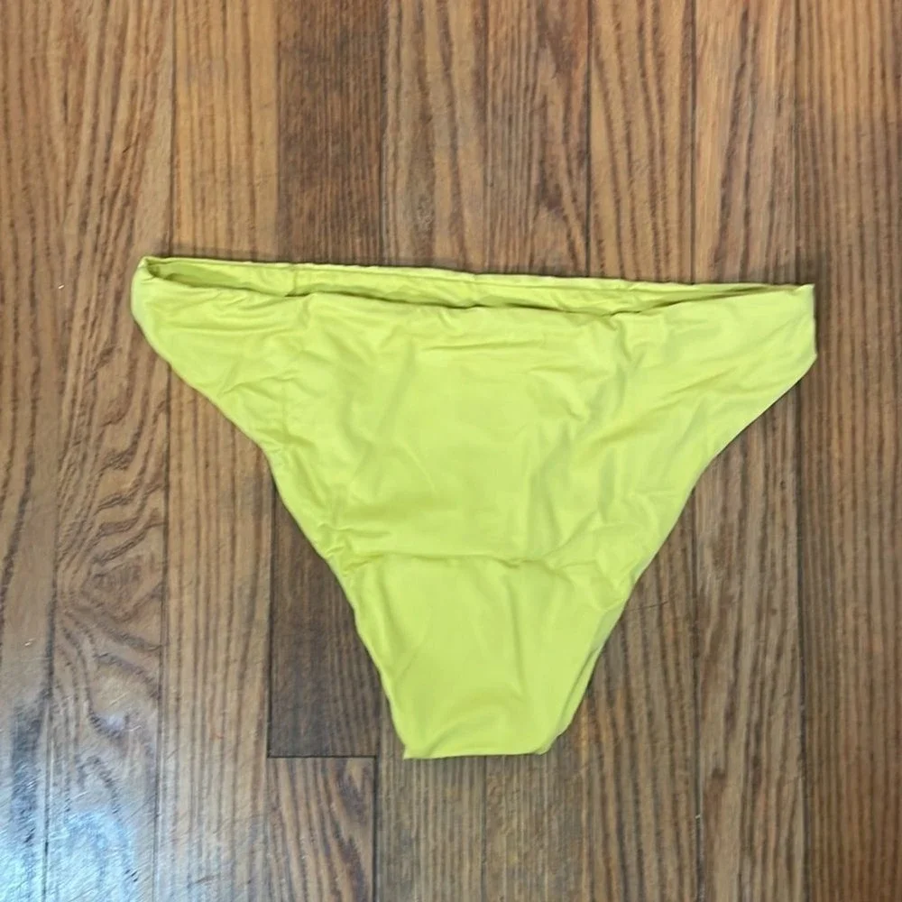 Andie Swim The Cheeky Bottom Bikini Swimsuit Honeysuckle Yellow Size L NWT‎